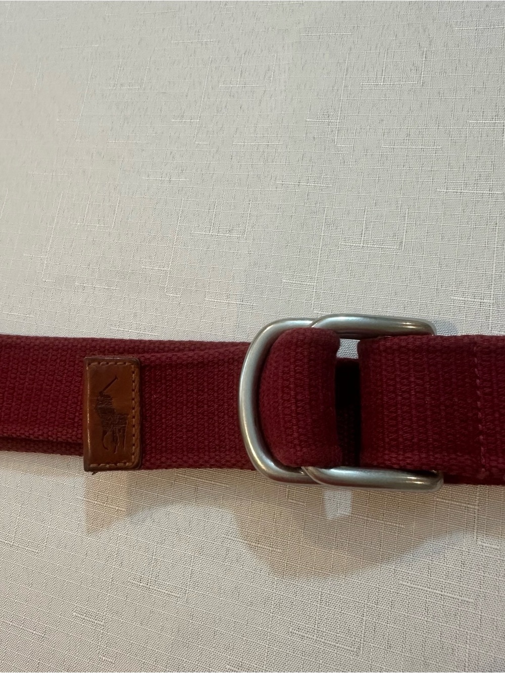 Polo Ralph Lauren Red Web D-Ring Belt One Size